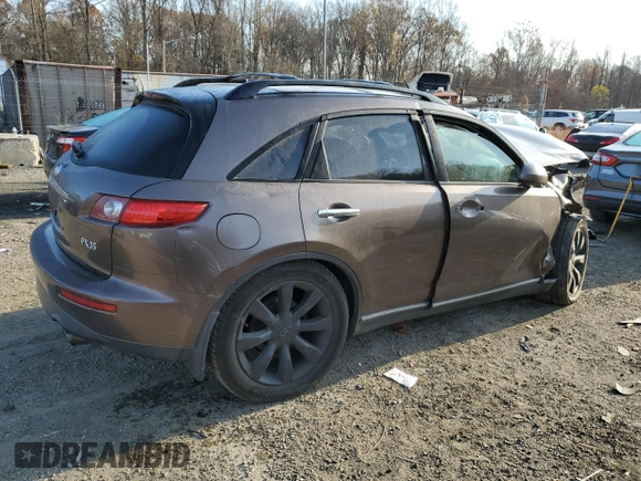 2003 Infiniti FX Options with VIN JNRAS08W63X208760, listed as a Copart auction lot 80618814 with Not Provided miles and Salvage Title. Bid and sale history available at DreamBid. Image 3.