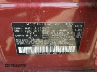 2016 Subaru Outback 2.5i Premium with VIN 4S4BSAEC4G3350098, listed as a Copart auction lot 52647415 with 81,232 mi miles and Salvage Title. Bid and sale history available at carsss.com. Image 13.