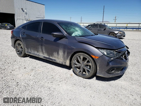 2020 Honda Civic Sedan Sport with VIN 19XFC2F81LE001535, listed as a Copart auction lot 49514835 with 86,974 mi miles and Salvage Title. Bid and sale history available at carsss.com. Image 4.