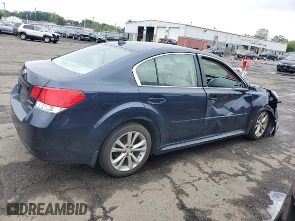 2014 Subaru Legacy Limited with VIN 4S3BMBM67E3020663, listed as a Copart auction lot 60965205 with 55,064 mi miles and Salvage title. Bid and sale history available at DreamBid. Image 3.