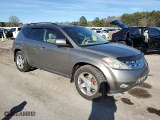 2003 Nissan Murano SL with VIN JN8AZ08W23W223231, listed as a Copart auction lot 88896735 with 142,580 mi miles and Salvage Title. Bid and sale history available at carsss.com. Image 4.