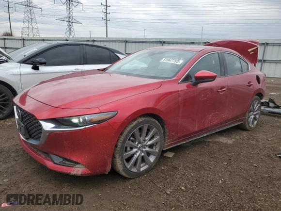 2019 Mazda 3 Premium with VIN 3MZBPAEM6KM103409, listed as a Copart auction lot 51947795 with 100,986 mi miles and Salvage Title. Bid and sale history available at DreamBid. Image 1.
