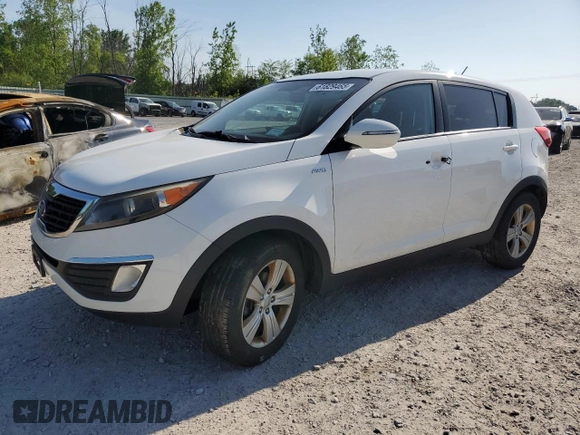 2012 Kia Sportage LX with VIN KNDPBCA21C7233424, listed as a Copart auction lot 61829465 with 129,526 mi miles and Salvage title. Bid and sale history available at DreamBid. Image 1.