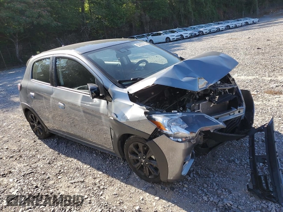 2023 Mitsubishi Mirage Black Edition with VIN ML32AWHJ0PH003629, listed as a Copart auction lot 57873775 with Not provided miles and Salvage title. Bid and sale history available at DreamBid. Image 4.