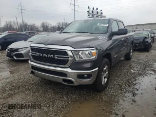 2022 Ram 1500 Big Horn z VIN 1C6SRFMT5NN477336, wystawiony jako Copart lot #46074665 z przebiegiem 29 209 mil mil oraz Szkoda całkowita • Salvage title. Historia ofert i sprzedaży dostępna na DreamBid. Obrazek 1.
