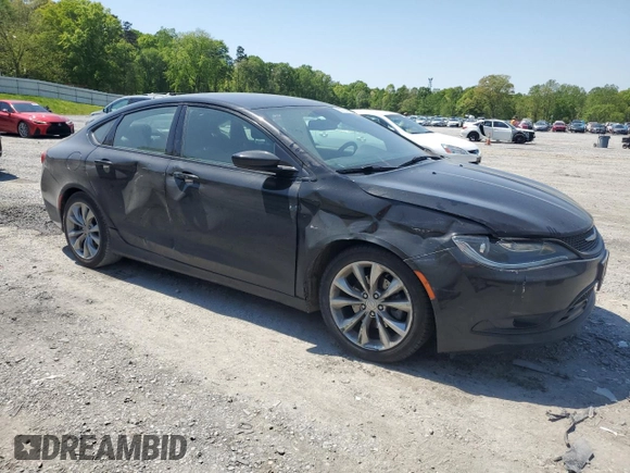 2015 Chrysler 200 S with VIN 1C3CCCBB0FN604457, listed as a Copart auction lot 53078495 with 130,397 mi miles and Salvage Title. Bid and sale history available at carsss.com. Image 4.