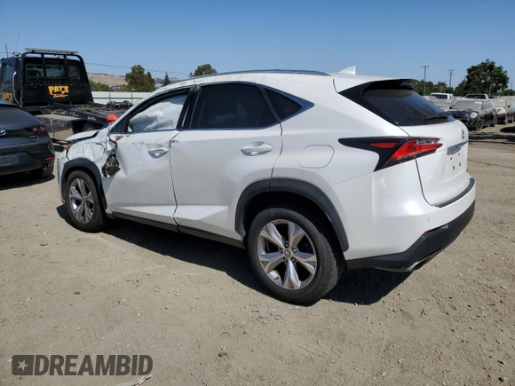 2017 Lexus NX 200t with VIN JTJBARBZ5H2135851, listed as a Copart auction lot 61858585 with 59,879 mi miles and Salvage title. Bid and sale history available at DreamBid. Image 2.