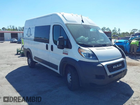 2022 Ram ProMaster Cargo with VIN 3C6LRVBG6NE118991, listed as a IAAI auction lot 41828552 with 55,016 mi miles. Bid and sale history available at carsss.com. Image 1.