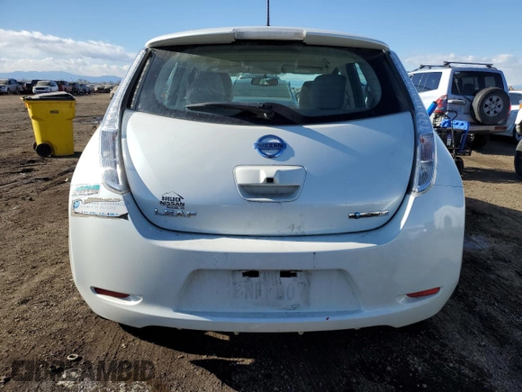 2016 Nissan LEAF S with VIN 1N4BZ0CP4GC305314, listed as a Copart auction lot 88545795 with 44,709 mi miles and Clean Title. Bid and sale history available at carsss.com. Image 6.