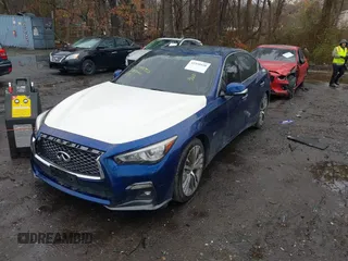 2018 Infiniti Q50 3.0t LUXE with VIN JN1EV7AR9JM430622, listed as a IAAI auction lot 41950920 with 88,588 mi miles. Bid and sale history available at carsss.com. Image 17.