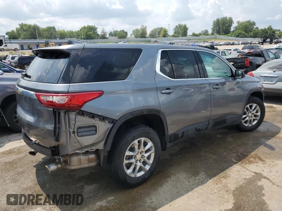 2021 Chevrolet Traverse LS with VIN 1GNERFKW6MJ194590, listed as a Copart auction lot 64008554 with 36,861 mi miles and Salvage Title. Bid and sale history available at carsss.com. Image 3.