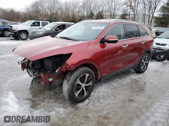 2016 Kia Sorento EX with VIN 5XYPHDA11GG187369, listed as a Copart auction lot 43632295 with 160,669 mi miles and Salvage Title. Bid and sale history available at carsss.com. Image 1.
