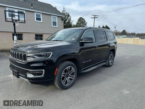 2024 Jeep Wagoneer Series II Carbide with VIN 1C4SJVBP1RS139245, listed as a Copart auction lot 87844025 with 13,921 mi miles and Salvage Title. Bid and sale history available at DreamBid. Image 1.