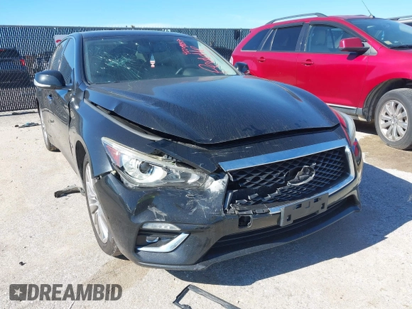 2018 Infiniti Q50 Luxe with VIN JN1EV7AP1JM351430, listed as a IAAI auction lot 42209857 with 119,531 mi miles and . Bid and sale history available at carsss.com. Image 6.