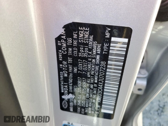 2018 Hyundai Tucson SEL with VIN KM8J3CA4XJU707238, listed as a Copart auction lot 56888575 with 139,020 mi miles and Salvage title. Bid and sale history available at DreamBid. Image 14.