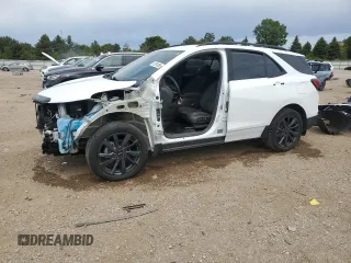 2023 Chevrolet Equinox RS with VIN 3GNAXMEG1PS122986, listed as a Copart auction lot 57591055 with 49,940 mi miles and Salvage title. Bid and sale history available at DreamBid. Image 1.