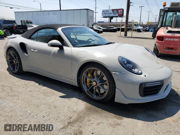 2018 Porsche 911 Turbo with VIN WP0CD2A93JS162091, listed as a Copart auction lot 65395935 with 13,549 mi miles and Salvage title. Bid and sale history available at DreamBid. Image 4.