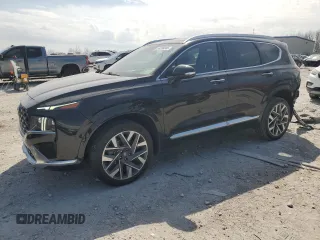 2023 Hyundai Santa Fe Calligraphy z VIN 5NMS5DALXPH499586, wystawiony jako Copart lot #54236845 z przebiegiem 59 257 mil mil oraz Szkoda całkowita • Salvage title. Historia ofert i sprzedaży dostępna na DreamBid. Obrazek 1.