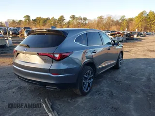 2023 Acura MDX w/Technology Package with VIN 5J8YE1H43PL039614, listed as a IAAI auction lot 41193984 with 9,677 mi miles. Bid and sale history available at carsss.com. Image 4.