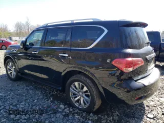 2017 Infiniti QX80 with VIN JN8AZ2NE5H9155228, listed as a Copart auction lot 50236635 with 105,676 mi miles and Salvage Title. Bid and sale history available at carsss.com. Image 2.