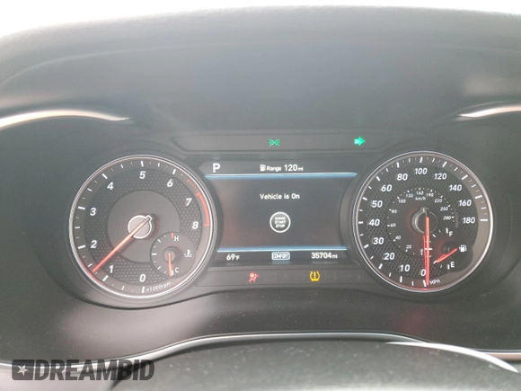 2020 Genesis G70 3.3T with VIN KMTG34LE5LU049746, listed as a Copart auction lot 59583214 with 35,704 mi miles and Salvage Title. Bid and sale history available at carsss.com. Image 9.