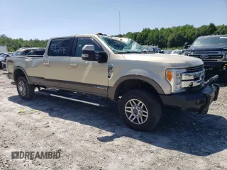 2017 Ford F-350 Platinum with VIN 1FT8W3BT8HEE00252, listed as a Copart auction lot 57881055 with Not provided miles and Non repairable. Bid and sale history available at DreamBid. Image 4.