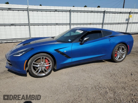 2014 Chevrolet Corvette Z51 2LT with VIN 1G1YK2D76E5131145, listed as a Copart auction lot 54591555 with 52,025 mi miles and Salvage title. Bid and sale history available at DreamBid. Image 1.