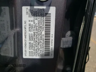 2020 Acura TLX Technology with VIN 19UUB3F40LA001110, listed as a Copart auction lot 57134585 with 131,507 mi miles and Salvage title. Bid and sale history available at DreamBid. Image 12.