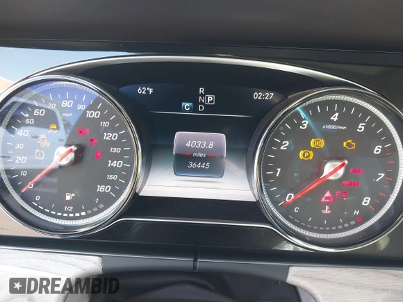 2019 Mercedes-Benz E with VIN WDD1J6HB1KF079582, listed as a IAAI auction lot 41468941 with 36,445 mi miles. Bid and sale history available at carsss.com. Image 7.