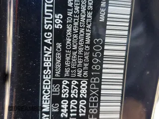 2023 Mercedes-Benz E 350 with VIN W1KZF8EBXPB189503, listed as a Copart auction lot 42394345 with 16,965 mi miles and Salvage Title. Bid and sale history available at DreamBid. Image 15.