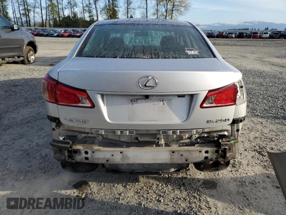 2011 Lexus IS 250 with VIN JTHBF5C29B2100606, listed as a Copart auction lot 52986805 with 193,286 mi miles and Salvage Title. Bid and sale history available at carsss.com. Image 6.