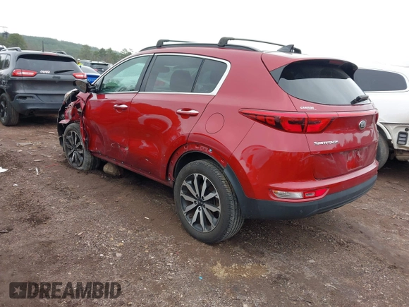 2018 Kia Sportage EX with VIN KNDPNCAC9J7404806, listed as a IAAI auction lot 41575137 with 62,261 mi miles and . Bid and sale history available at carsss.com. Image 3.