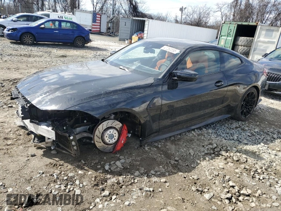 2025 BMW M4 Competition xDrive z VIN WBS33HK02SCU00054, wystawiony jako Copart lot #47260555 z przebiegiem 3 709 mil mil oraz Szkoda całkowita • Salvage title. Historia ofert i sprzedaży dostępna na DreamBid. Obrazek 1.