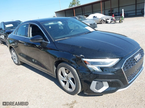 2023 Audi A3 Premium with VIN WAUAUDGY1PA070894, listed as a IAAI auction lot 42045730 with 52,397 mi miles. Bid and sale history available at carsss.com. Image 6.