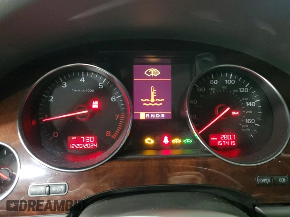 2004 Audi A8 with VIN WAUML44E44N013636, listed as a Copart auction lot 85742224 with 157,415 mi miles and Salvage title. Bid and sale history available at DreamBid. Image 9.