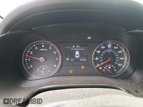 2020 Kia Forte GT-Line with VIN 3KPF34AD2LE156837, listed as a Copart auction lot 48761935 with 43,706 mi miles and Salvage Title. Bid and sale history available at DreamBid. Image 9.
