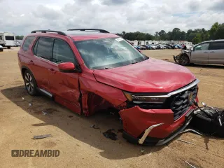 2025 Honda Pilot Touring with VIN 5FNYG2H77SB001016, listed as a Copart auction lot 69767934 with 485 mi miles and Salvage Title. Bid and sale history available at carsss.com. Image 4.