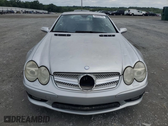 2005 Mercedes-Benz SL 500 with VIN WDBSK75F95F104935, listed as a Copart auction lot 60493705 with 89,994 mi miles and Salvage title. Bid and sale history available at DreamBid. Image 5.