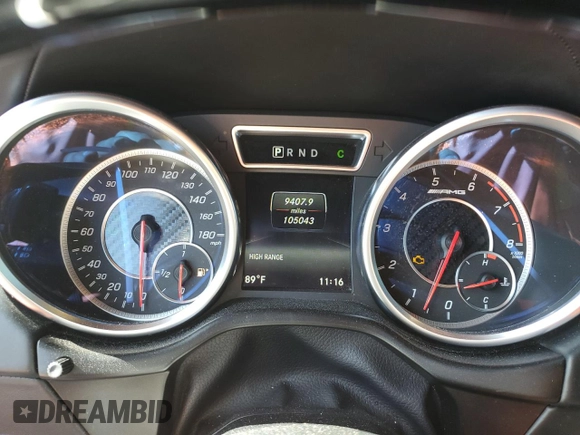 2017 Mercedes-Benz G-Class AMG G 63 with VIN WDCYC7DF1HX275973, listed as a Copart auction lot 77462924 with 105,043 mi miles and Salvage Title. Bid and sale history available at carsss.com. Image 9.