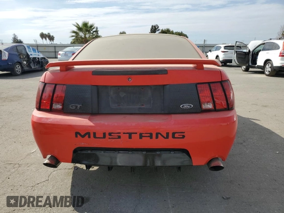 1999 Ford Mustang GT with VIN 1FAFP42X8XF151298, listed as a Copart auction lot 76350444 with 0 mi miles and Salvage Title. Bid and sale history available at carsss.com. Image 6.