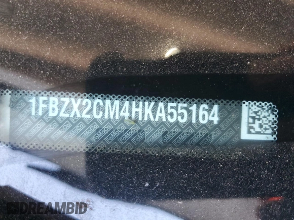 2017 Ford Transit XL z VIN 1FBZX2CM4HKA55164, wystawiony jako Copart lot #49674065 z przebiegiem 139 091 mil mil oraz Szkoda całkowita • Salvage title. Historia ofert i sprzedaży dostępna na DreamBid. Obrazek 14.