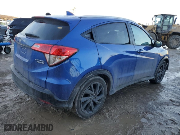 2022 Honda HR-V Sport with VIN 3CZRU6H15NM775064, listed as a Copart auction lot 88427535 with 37,959 mi miles and Salvage Title. Bid and sale history available at carsss.com. Image 3.