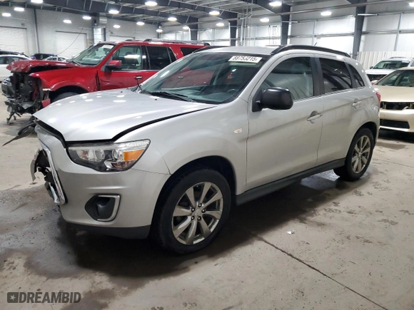 2013 Mitsubishi Outlander Sport LE with VIN 4A4AR5AU5DE025549, listed as a Copart auction lot 88756215 with 146,588 mi miles and Salvage Title. Bid and sale history available at carsss.com. Image 1.