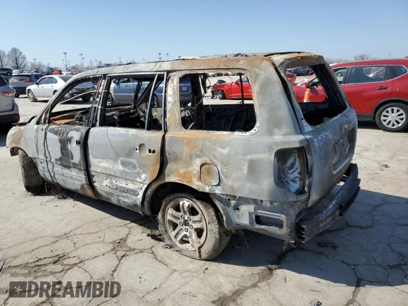 2005 Honda Pilot EX-L with VIN 5FNYF18525B063326, listed as a Copart auction lot 48705265 with 0 mi miles and Non Repairable. Bid and sale history available at carsss.com. Image 2.