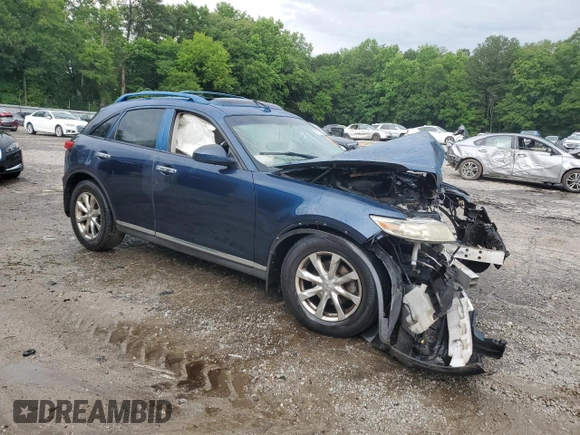2008 Infiniti FX with VIN JNRAS08U78X105014, listed as a Copart auction lot 60155665 with Not provided miles and Salvage title. Bid and sale history available at DreamBid. Image 4.