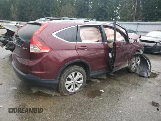 2013 Honda CR-V EX-L with VIN 5J6RM4H72DL018776, listed as a Copart auction lot 47852605 with Not Provided miles and Clean Title. Bid and sale history available at carsss.com. Image 3.