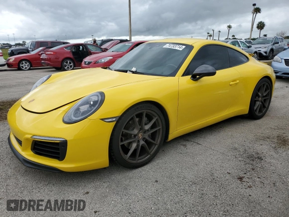 2019 Porsche 911 Carrera with VIN WP0AA2A93KS104130, listed as a Copart auction lot 74733714 with 43,418 mi miles and Salvage Title. Bid and sale history available at DreamBid. Image 1.