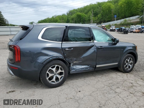 2021 Kia Telluride EX with VIN 5XYP3DHCXMG148538, listed as a Copart auction lot 56045245 with 51,998 mi miles and Salvage title. Bid and sale history available at DreamBid. Image 3.