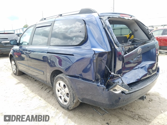 2008 Kia Sedona LX with VIN KNDMB233386236924, listed as a Copart auction lot 84745164 with 259,803 mi miles and Non Repairable. Bid and sale history available at carsss.com. Image 3.
