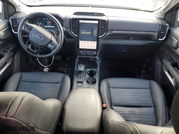 2024 Ford Ranger LARIAT with VIN 1FTER4KH0RLE20102, listed as a Copart auction lot 85329524 with 7,752 mi miles and Salvage Title. Bid and sale history available at carsss.com. Image 8.